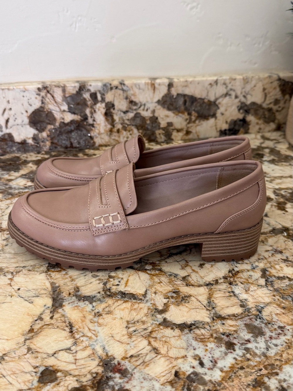Time and Tru Pink Blush Penny Loafers